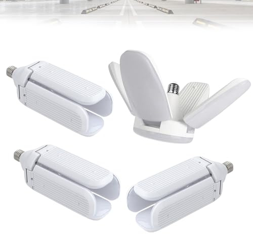 LED-taklampor for garage 60W E27 dagsljuslampa skruvmonterad justerbar vikbar belysningsarmatur for veranda, lada, källare, vind