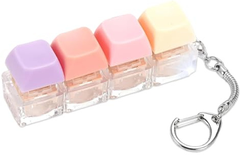 YUVKIN Giocattolo Antistress Tastiera Portachiavi per Adulti Divertente Interruttore Meccanico Clicker Tastiera Fidget (Pastello)