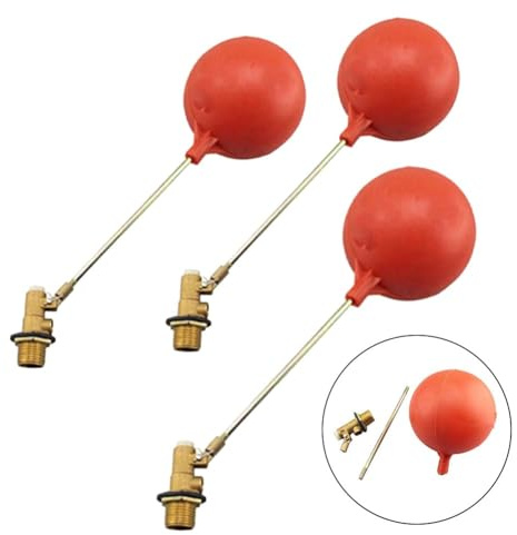 Rehoetom Wassertank-Schwimmerventil aus Messing mit Kunststoff-Kugelschalter, verstellbare Größen 1/2, 3/4, 2,5 cm für automatische Wasserstandskontrolle in Tanks, Türmen (DN25)