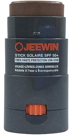 JEEWIN Stick Protecteur Solaire SPF50+ WATER RESISTANT (CHOCO)