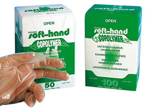 Soft della mano 00368533 Copolimero Guanti, Sterile, singolarmente, L (Confezione da 2000)