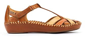 Pikolinos Halboffene Schuhe in Leder P. Vallarta für Frauen Farbe Brandy-BL