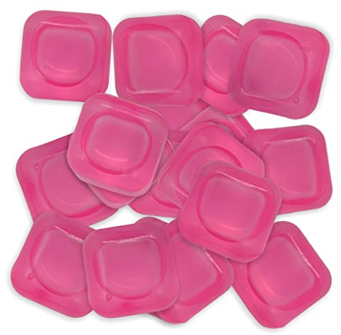 Cubetti di ghiaccio permanenti per raffreddare le bevande. Set da 18 cubi rosa.