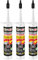 Isolbau Fix-Power Colle de montage - 3 x 480 g de foie de polystyrène - Colle puissante - Colle universelle - Pour l'intérieur et l'extérieur - 200 kg/10 cm - Blanc