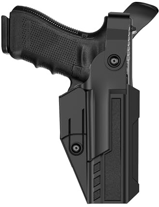 G19 Level 3 Retention Duty Holster for Glock 19/17 Gen 1 2 3 4 5, Glock 23/32 Gen 1 2 3 4, Glock 45/44/19X, Law Enforcement Duty Holster, Adjustable Retention/Cant Duty Belt Gun Holster - Right Handed