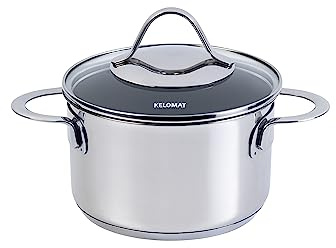 Kelomat, 1800-383, pentola per carne con coperchio in vetro, 16 cm, 1,9 l, Kelomat Perfetto, LBH 25,2 x 17,5 x 16,5 cm