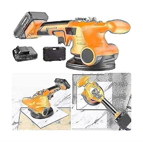 Machine à carrelage, Ventouse pour carrelage, Outil Vibrant pour carrelage, carrelage, Machine vibrante, Outil de Sol autonivelant 16,8 V avec Ventouse (Couleur : 2 Batteries au Lithium) (1