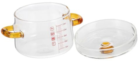 DEARMAMY Gedämpfte Eierschale aus Glas Nudeltopf aus Glas für die Küche Kochtopf aus Glas glaskochtopf glastopf heimischer Herdtopf Eintopf aus Glas mit Deckel Multifunktion Schüssel Baby