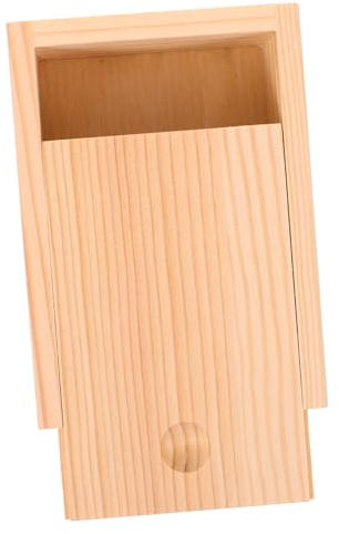 BESTonZON Holzbox Für Spielkarten Mit Schiebedeckel Ausziehbar Praktischer Kartenhalter Und Aufbewahrungsbox Kompakte Hoher Stauraum Robustes Holz Für Poker Handelskarten Als Geschenk