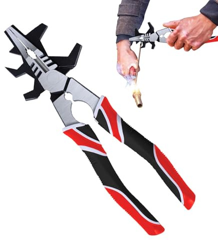 Schweißzange, Schweißzange, Schweißzange für Elektro, 20,3 cm hohe Kohlenstoff-Schweißzange, professionelle Qualität, rostfrei, multifunktional, ergonomischer beschichteter Griff, Schweißzange zum