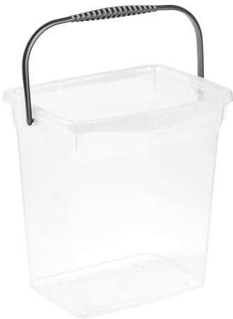 keeeper Caja para Detergente, 6 l, Tapa Grande, Asa para Transporte, 18 x 23 x 24 cm, Wim, Natur (Transparente)