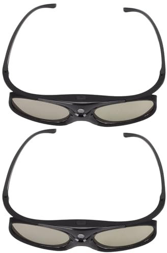 Juroupi 2Pcs 144Hz 3D Active Shutter Glasses DLP LinK LCD Lens 3D Glasses for 3D DLP Orojectors