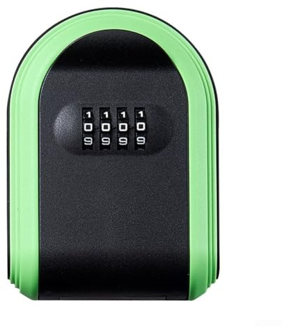 4-stelliges Zahlenschloss Schlüsselschlosskasten zur Wandmontage, geeignet für sichere Schlüsselaufbewahrung an verschiedenen Orten (grün)