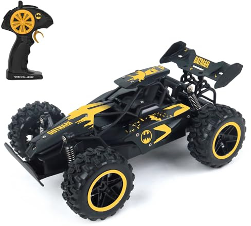 TURBO CHALLENGE - Off Road Batman - Licencia Oficial DC Batman - Todo Terreno - 099348 - Coche de Control Remoto - Negro - 1/24 - Pilas Incluidas - Metal - Juguete para Niños - A Partir de 6 años