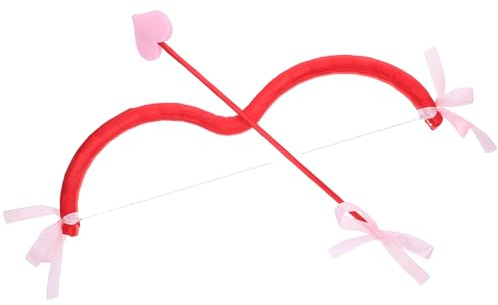 Angoily Ensemble Arc et Flèches en Mousse Cupidon Accessoires Cosplay Fête Saint-Valentin Costume Flèche Arc Léger Sécurisé pour Garçon et Filles Décorations Photo et Jeux Festifs