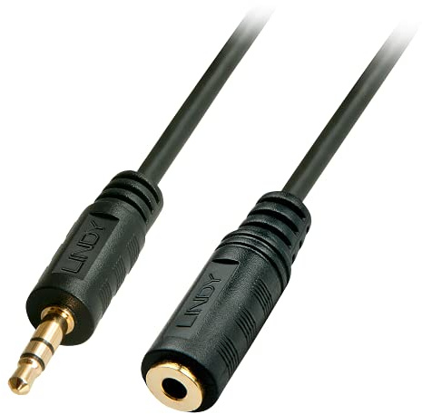LINDY 35656 - Förlängningskabel av högsta kvalitet, 3,5 mm stereolinkkontakt/uttag, 10 m