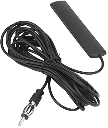 Autoradio Antenne, Unifür Versal Radio Patch Antenne mit Din Stecker Verlängerungskabel, FM Scheibenantenne für Fahrzeug Auto LKW SUV Radio Stereo Empfänger Tuner