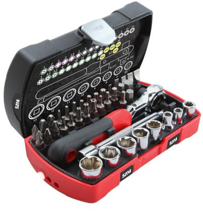 SAM OUTILLAGE SAM06115 Coffret Pocket Serrage-vissage 40 Outils 1/4 Sam OUTILLAGE-73-R40Z