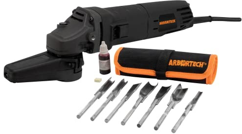 ARBORTECH Ciseau électrique 900s pour bois 1000 W avec 7 burins à sculpter