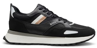 BOSS Mens Jonah Runn Running-Style Trainers with EVA-Rubber Outsole Size 10 Black