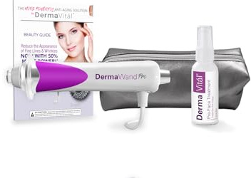 DermaWand Pro Anti-Aging Skincare Deluxe System - Microcurrent Facial Device w/Face Cream