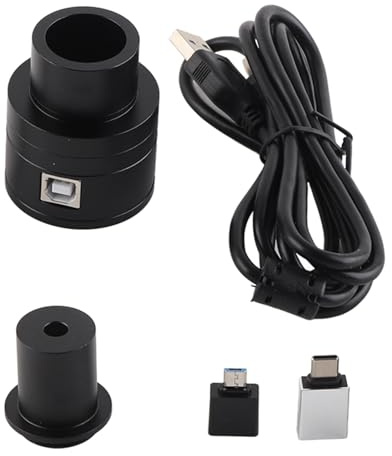 Oculaire de télescope astronomique, 200 W 1,25 Pouces, oculaire de télescope électronique, Accessoire de télescope entièrement revêtu pour Ordinateur, téléphone Portable, Tablette