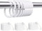 24 Pcs Anillas Cortina Ducha de Plástico, Anillas para Cortinas, Anillas Cortinas en Forma de C, para Barras de Ventana de Ducha, de Plástico Resistente, Diámetro Interior 4.5x2.9cm, Blanco