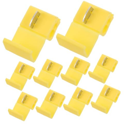 10pcs Automotive Splitter Kit Car Plug Wire Connectors Banana Plugs Electrical Connectors Quick Splice Connector Waterproof Cable Pass Through High Voltage Connector Plastic Yellow