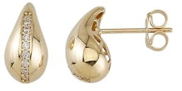 Ohrstecker Ohrringe Tropfen mit Zirkonia Steine in Echt 585 Gold klassische, schlichten Ohrschmuck Damen Schmuck Goldstecker in Gelbgold inkl. Schmucketui | JC Trauringe 8720