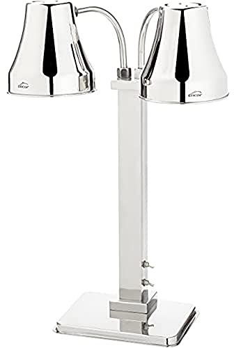 LACOR 69264 Doppel Infrarot Warmenlampe | Aus lebensmittelechtem Edelstahl gefertigt; hohe Korrosionsbeständigkeit und Haltbarkeit im täglichen Gebrauch