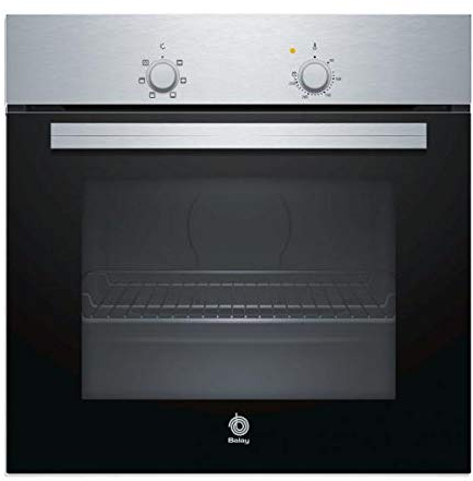 Balay - Horno, 60 cm, 5 funciones, control mecánico, negro, Acero inoxidable, 3HB1000X0