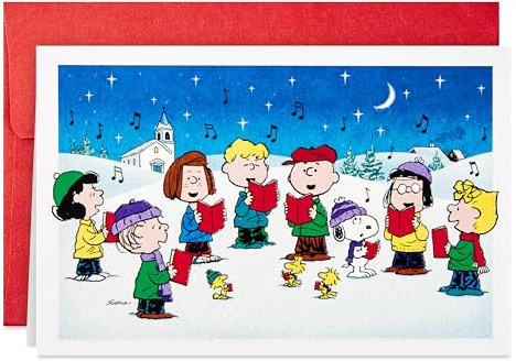 Hallmark Boxed Christmas Cards, Peanuts Gang (40 Cards with Envelopes), 1XPX2803