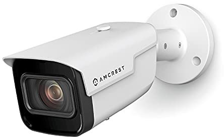 Amcrest 4K Optical Zoom AI IP PoE Camera, Varifocal 8MP Outdoor IP POE Camera Bullet, Face Detection, Human & Vehicle Detection, 2.7mm~13.5mm Lens, IP67, 5X Optical Zoom, (IP8M-VB2896EW-AI)