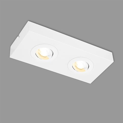 BRILONER - Lampada da soffitto a LED con colore della luce regolabile, plafoniera a LED, lampada a LED, luce sottopensile per cucina, lampada per soggiorno, plafoniera a LED, bianco