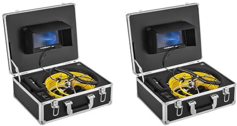 VEVOR Kanalinspektionskamera 7 Zoll Rohrkamera Inspektion 30m Industrielle Rohr-Inspektionskamera, wasserdichte Entwässerung Erkennung mit Zähler 1000TVL HD Kamera, 4500mAh Großer Schwarz