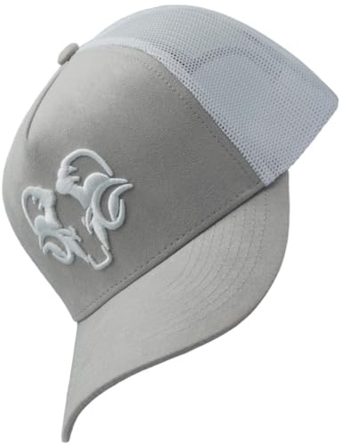 Bexxwell Trucker Cap mit 3D Logo-Stickerei, Wildleder-Optik (Grau)