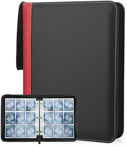 Deoyibu Album de Collection pour 900 Cartes - 9 Compartiments, 50 Pages - Organiseur avec Reliure en Polyuréthane pour Cartes de Sport, MTG, TCG