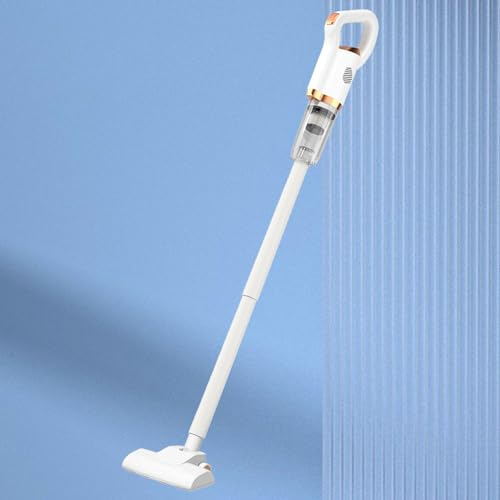 LiebeWH Aspirateur à Main sans Fil Silencieux et Rechargeable, Puissant Bâton pour Toutes Les Surfaces ABS Blanc
