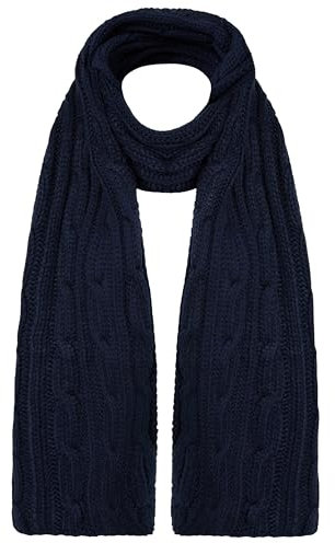 CityComfort Herren Strickschal, Weicher Warmer Winterschal - Geschenke für Männer (Marine)