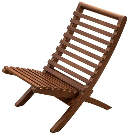qorkhogr Adirondack Xavier Stuhl, tragbar, zusammenklappbar, für den Außenbereich, Bambus, Adirondack-Stuhl, faltbare Feuerstelle, Stühle für Strand, Pool, Camping, Angeln, Lagerfeuer, Terrasse,