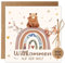 Hongma Geburt Karte Baby Geldgeschenk Glückwunschkarte mit Umschlag Geburtskarte zur Geburt Mädchen Junge Willkommen Baby Karte Boho Geld Geschenk Card für Babyparty Taufe