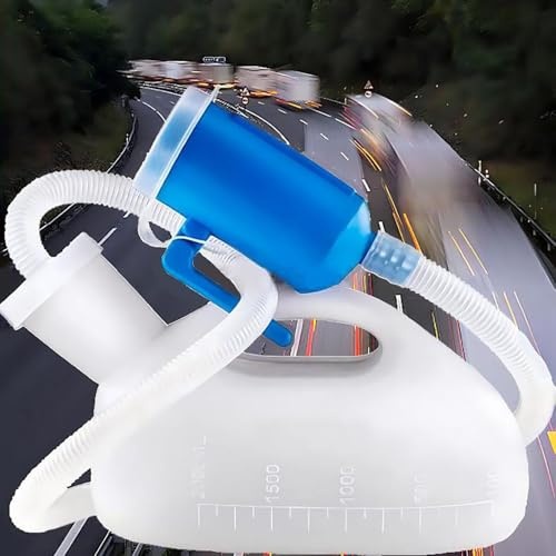 Urinario portátil for hombre de 2000 ml, manguera 1,6 m, urinario viaje profesional, diseñado for pacientes encamados y uso en exteriores