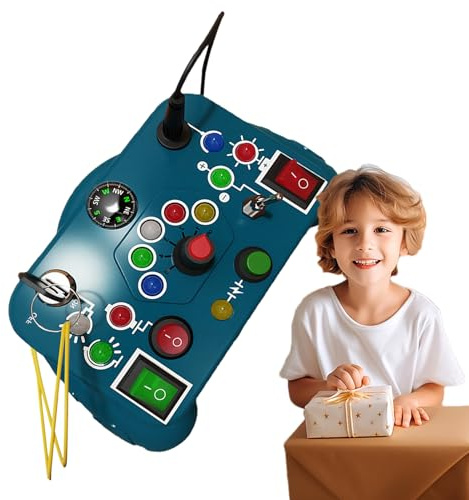 Tavoletta Attività – Componenti Elettronici 15,5x12,5x6cm Giocattolo Sensoriale Educativo | Pannello Di Apprendimento Precoce Per La Motricità Fine, Ideale Per Bambini 3 Anni In Su