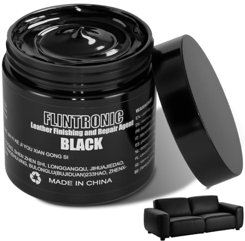 Flintronic Läderfärgningsbalsam, reparationsuppsättning för möbler och läderrepor, återställare av läderfärg för soffor, bilsäten, skor, soffor, bleknade och