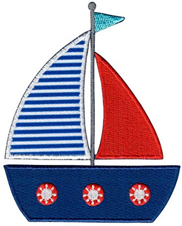 PatchMommy Toppa Termoadesiva Barca a Vela Nave Patch Ricamate per Ferro da Stiro o per Cucire - Toppe Adesive per Vestiti, Applicazioni per Tessuti Bambini