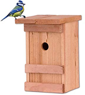 BigDean Nistkasten Meisen Meisennistkasten Nistkästen Vogelhaus Vogelhäußchen Massivholz Vogelhaus 25 x 14,5 x 12 cm Einflugloch 28mm