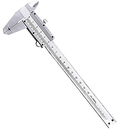 Molinter Messschieber mit Feststellschraube Rostfreier Stahl Messwerkzeug Schieblehre Stahlmaßstab Lineal (15CM)