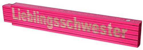 TE-Trend 2 m tumstock rosa meterstav personlig tumstock kvinnor laser gravyr skala citat favoritsyster rosa