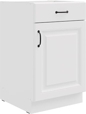 Kuechen-preisbombe Unterschrank 50 cm Stilo Weiß Küchenzeile Vollauszug Soft-Close Küche Landhaus