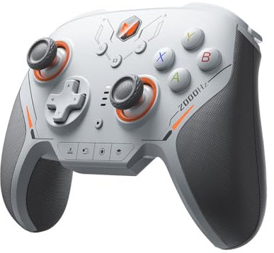 BIGBIG WON BLITZ 2 Pro TMR PC Videogame Controller,TMR Joystick elettromagnetico,2000Hz Velocità di Polling Wireless,1000Hz Giroscopio,16 Pulsanti Meccanici,PC+Mobile APP Gamepad per FPS(Grigio-TMR)